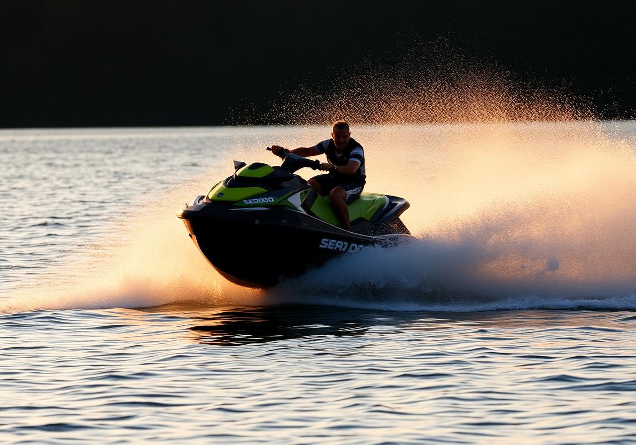 High-performance Sea-Doo personal watercraft on the water